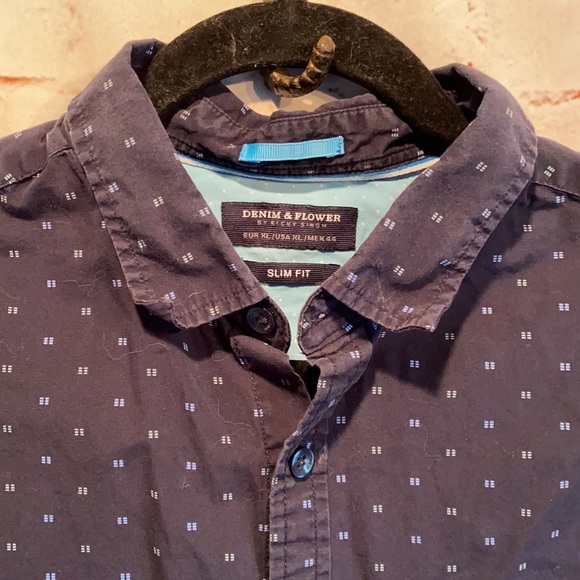 Denim and Flower Mens button down cotton casual XL - Picture 2 of 8